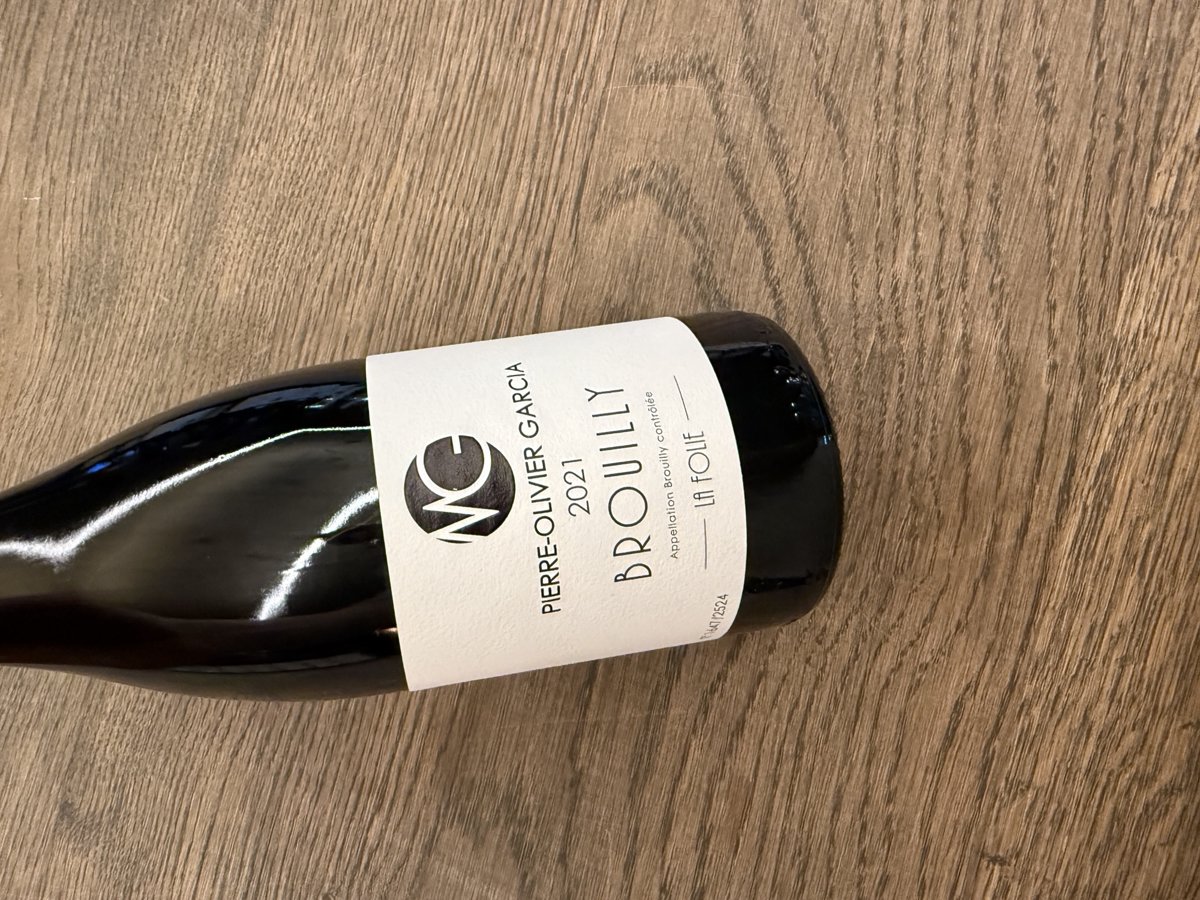 PIERRE OLIVIER GARCIA BROUILLY LA FOLIE 2021 GAMAY vol. 12.5